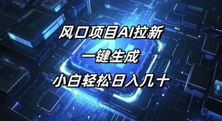 风口项目AI拉新，一键生成，小白轻松日入几十-吾爱淘货